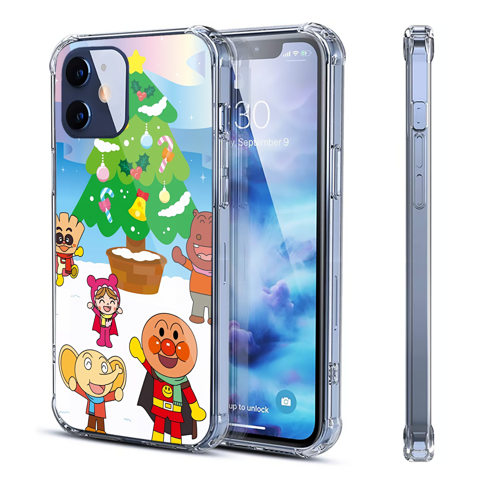（画像用） アンパンマン Anpanman 【iPhone 12シリーズ対応】透明スマホケース（クリアソフトケース）
